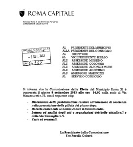 Convocazione Commissione delle Elette